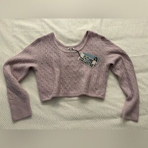 NEW Future Collective Lavender Cropped Sweater - Super Soft! Retro vibes ✨